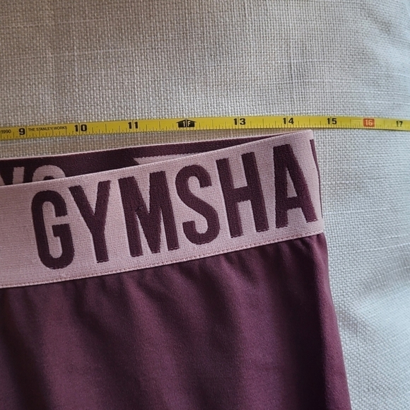 GymShark Cropped Leggings Marled Ruby Size M - Picture 5 of 7